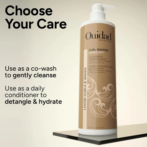 Vista 6 de Ouidad Curl Shaper Double Duty Cleansing Conditioner - Weightless Formula for Loose Curls & Waves, Use Daily Or As A Co-Wash, Encourage Definition