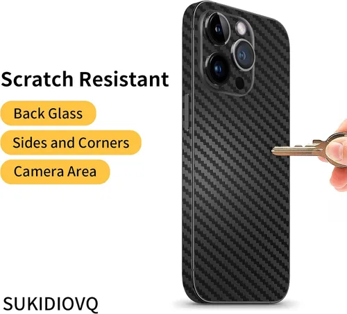 Vista 4 de Adhesivo para teléfono iPhone 11 Skin Wrap Vinilo de fibra de carbono ultra fino delgado Ultraligero Adhesivo protector de vidrio Película