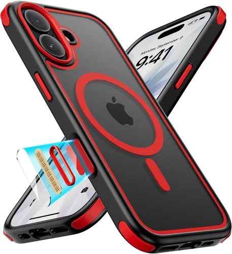 Vista 25 de Mobnano Funda para iPhone 13 Pro, compatible con MagSafe, funda transparente con anillo magnético, diseño multicolor protector a prueba de golpes