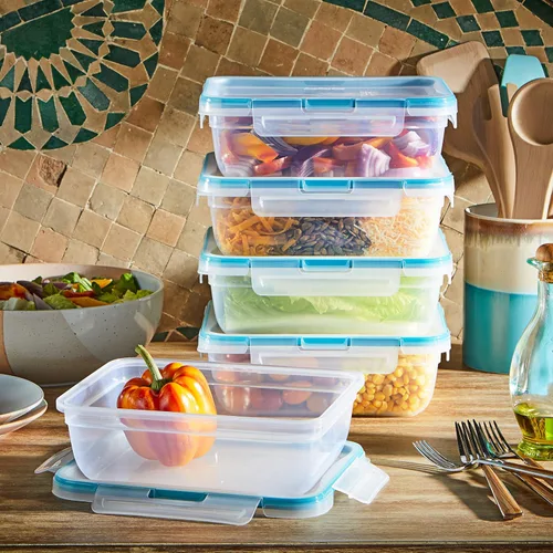 Vista 3 de Snapware Total Solution - Juego de 10 recipientes de plástico para almacenamiento de alimentos y solución total, 10 recipientes de plástico