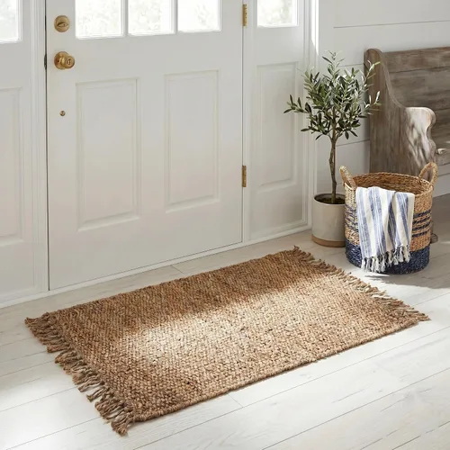 Vista 42 de SAFAVIEH Natural Fiber Collection - Alfombra decorativa de 2 x 3 pies, color verde, hecho a mano con flecos de yute tejido, ideal para zonas de alto