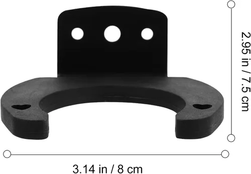 Vista 5 de Soporte de micrófono para soporte de micrófono, 4 piezas, colgador de pared para micrófono, soporte de micrófono montado en la pared, abrazadera