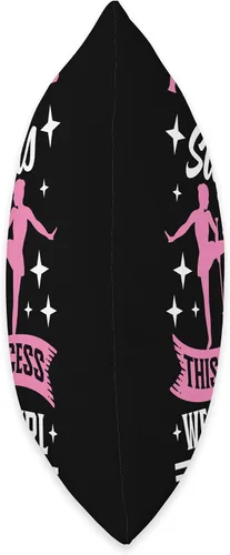 Vista 2 de Baton Twirler Majorettes Baton Twirling Girl Gifts Twirler Majorettes Wears Shoes Baton - Almohada giratoria, 16 x 16 pulgadas, multicolor