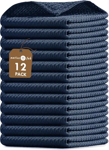 Vista 18 de Native Fab Juego de 8 toallas de cocina y paños de cocina, absorbentes, duraderos, de secado rápido para limpiar, cocinar, hornear, ideal