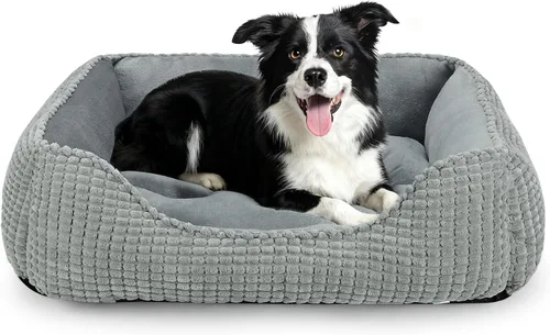Vista 18 de MIXJOY Cama Ortopédica Rectangular Lavable para Perros Pequeños, Medianos y Grandes, Suave Calmante, Cama Duradera para Cachorros Durmientes Cojín