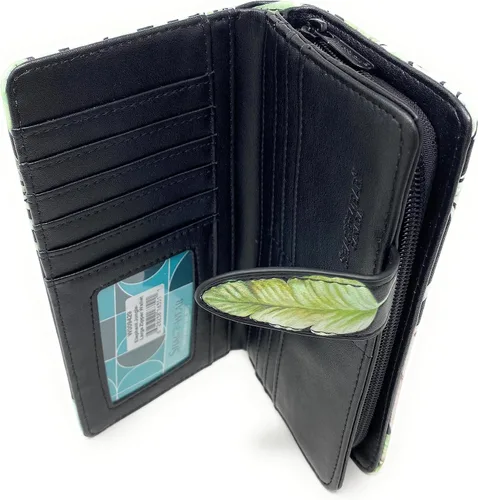 Vista 5 de Shag Wear Elephant Jungle - Cartera grande de animales para mujeres y adolescentes, piel sintética vegana de 7 pulgadas, color negro, Negro
