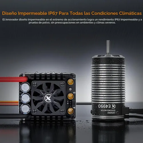 Vista 9 de XC E6 3-8S 200A Sensored Brushless ESC y E4990 Motor Combo para 1/6 RC Car