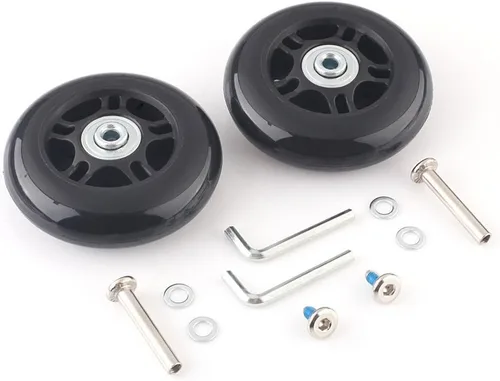 Vista 4 de F-BER Kit de reemplazo de ruedas de equipaje para maleta, ruedas OD40-2.520 in, ABEC 608zz, juego de 2