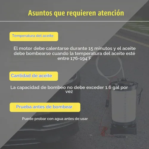 Vista 5 de Bomba de aceite con manguera de cambio de aceite, herramienta de cambio de aceite, bomba de aceite, para aspiración al vacío de aceite, estable