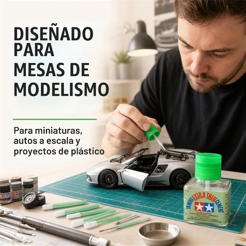 Vista 3 de Tamiya Cemento Extrafino para Modelos de Plástico con Hisopos de Mezcla Pixiss, 3 Botellas de Presión con Punta de Aguja y Embudo - Pegamento