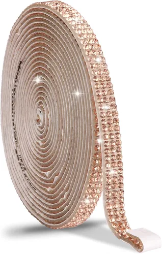 Vista 14 de Cinta de cristal autoadhesiva, calcomanías de diamantes de imitación para envoltura de regalos, manualidades, proyectos de decoración, bodas Negro