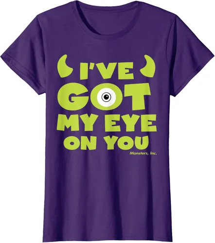 Vista 11 de Disney Pixar Monsters Inc Mike Wazowski Eye On You - Camiseta, Negro, S