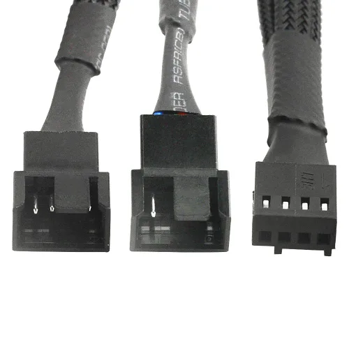 Vista 2 de WMYCONGCONG Cable divisor de ventilador PWM para PC, 4 pines, divisor en Y, 1 a 2, convertidor de ventilador, cable de extensión de alimentación