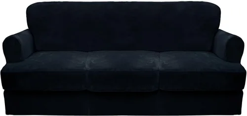 Vista 11 de CUCRAF Funda para sofá con cojines de 3 piezas, fundas deslizantes de terciopelo suave y grueso para sofá de la sala de estar, protector de muebles