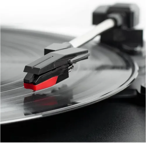 Vista 6 de Victrola VSC-500BTC-BLK - Tocadiscos de maleta de vinilo con casete, conectividad Bluetooth, 14 x 11 x 5 pulgadas, color negro