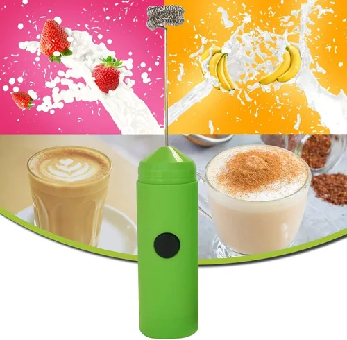 Vista 9 de MATCHA DNA HELLO Espumador de leche – Cabezal doble batidor, máquina de espuma eléctrica de mano con pilas para café a prueba de balas, lattes