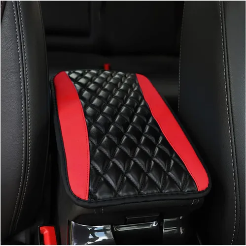 Vista 8 de Ziciner Almohadilla de cuero para reposabrazos de consola central de automóvil, protector impermeable de PU para caja de asiento de automóvil