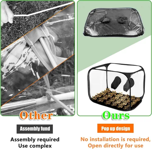 Vista 7 de Still Air Box, kit de cultivo de hongos, caja de aire portátil compacta para amantes de los hongos, cámara de fructificación de hongos para Negro