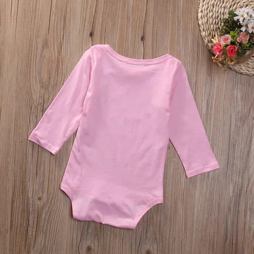 Vista 3 de Mameluco de algodón para bebé recién nacido, con estampado de letras divertidas, para bebés y niñas