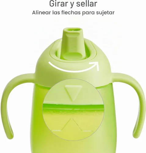 Vista 4 de Munchkin Simple Clean - Vaso para beber para niños de 6 meses, asas de transición, vaso a prueba de derrames para bebés y niños pequeños de 6 meses