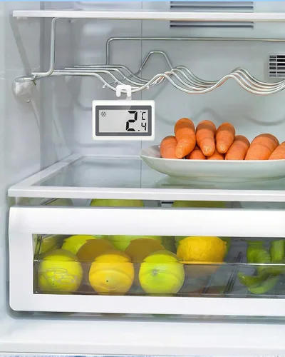 Vista 2 de KeeKit Termómetro para refrigerador, termómetro digital para nevera con pantalla LCD, medidor de temperatura del congelador con interruptor de ℃/℉