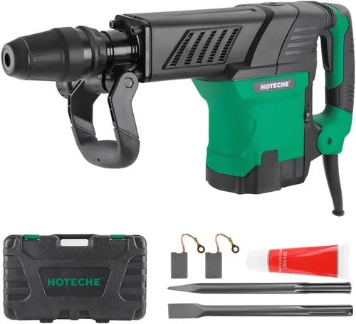 Vista 10 de Hoteche Martillo giratorio 3 en 1 de 1-1/8 pulgadas SDS Plus Martillo eléctrico de 7 amperios/850 W de velocidad variable con cable para hormigón