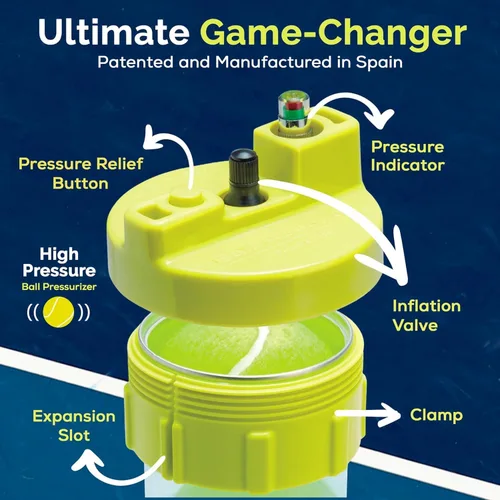 Vista 4 de BALL RESCUER: Presurizador de pelotas de tenis – Convierte el contenedor compatible de pelotas de tenis en un presurizador de pelotas de 30 psi