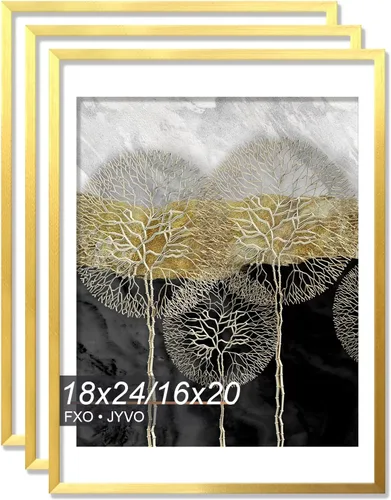 Vista 138 de Fxojyvo Marco de Fotos de 4x6, Muestra Foto de 3.5x5 con Paspartú o 4 x 6 Sin Paspartú, Liviano y de Alta Transparencia Marco de 4 por 6 para Pared
