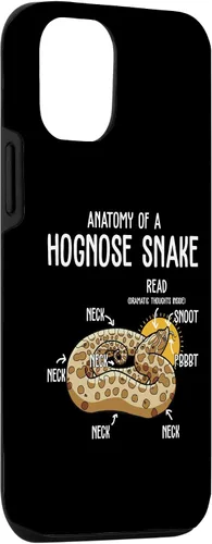 Vista 3 de Carcasa divertida para iPhone 15 Anatomía de una serpiente de hognose, para amantes de reptiles y animales