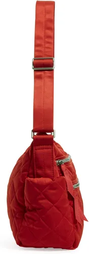 Vista 4 de Bolso tipo cartera de sarga con triple cremallera para mujer