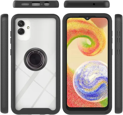 Vista 73 de Funda compatible con Xiaomi Poco X3 NFC, compatible con Xiaomi Poco X3 Pro/Poco X3 Ring Stand 3 en 1, color negro