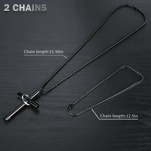Vista 5 de Collar de cruz para espejo retrovisor de coche, accesorios para colgar, colgante para hombres y mujeres, adorno de cruz cristiana, dije de Jesús