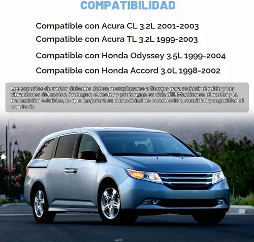 Vista 3 de Reemplazo del soporte del motor delantero derecho para Honda Odyssey 1999