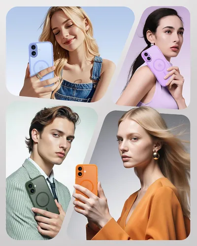 Vista 307 de TOCOL Funda para iPhone 11, compatible con Magsafe, protección completa de cámara, imanes integrados, protección contra caídas, funda translúcida