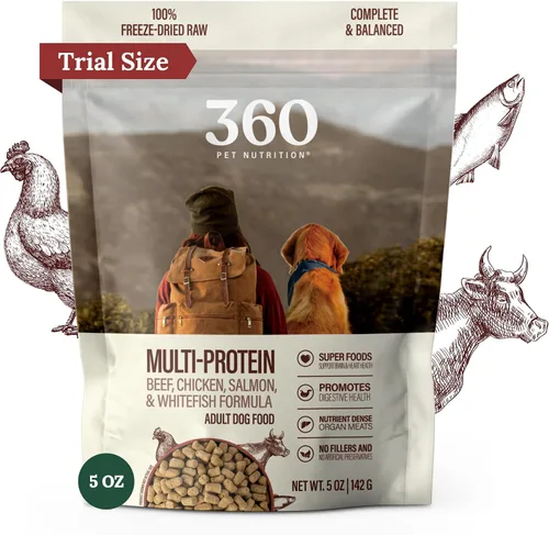 Vista 19 de 360 Pet Nutrition Alimento crudo liofilizado para perros – Receta de carne de res con hígado y órganos, alta proteína con omega-3, frutas, verduras
