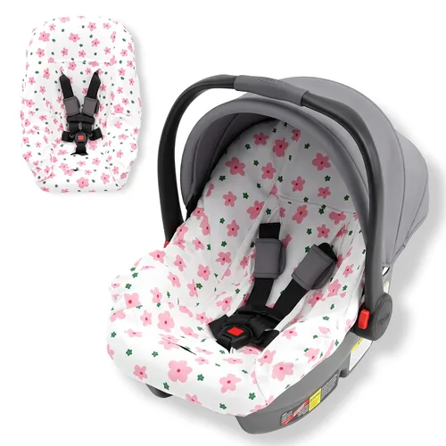 Vista 10 de Orzbow Funda Protectora para Asiento de Coche Infantil, Protector de Asiento para Bebé 100% Algodón, Forro de Asiento de Coche de Ajuste Universal