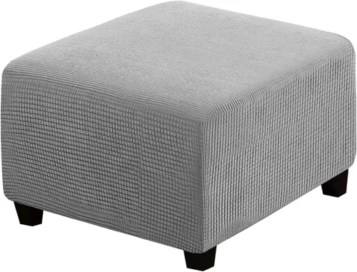 Vista 44 de H.VERSAILTEX Funda Deslizable para Otomana Rectangular Ajuste de Longitud 29"-34" Reposapiés Fundas Deslizables para Sofá Funda para Taburete