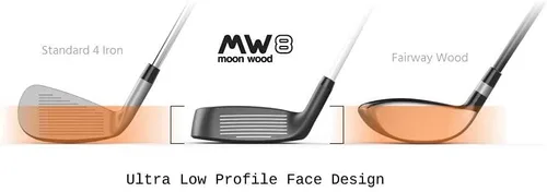 Vista 5 de MW8 Moon Wood - Madera de calle de golf premium para hombres y mujeres - Club de golf incluye cubierta para la cabeza - Legal para jugar en torneos