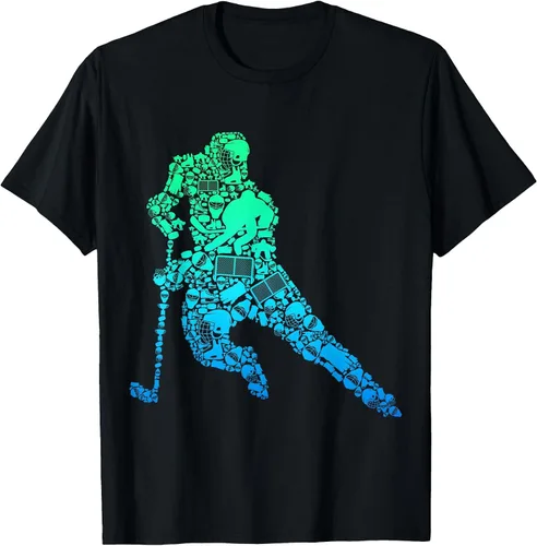 Vista 14 de Jugador de hockey sobre hielo Camiseta de hockey sobre hielo para hombres y niños Asphalt Grey