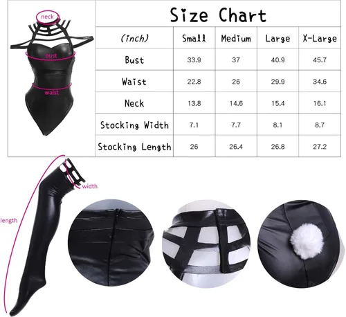 Vista 5 de mutou Yor Forger - Body de cosplay para Spy X, traje de conejito familiar, conjunto completo con medias