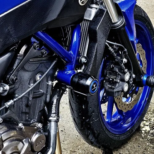 Vista 3 de Protector de choque para marco de motocicleta compatible con Yamaha MT-07 2014-2022 2023 2024 2025 Protector de carenado del motor, protección