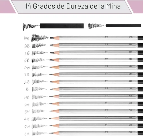 Vista 5 de Mr. Pen - Juego de lápices de dibujo para dibujo, 19 piezas, lápices