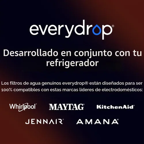 Vista 6 de everydrop by Whirlpool Ice & Water Refrigerator Filter 2, Orange, EDR2RXD1
