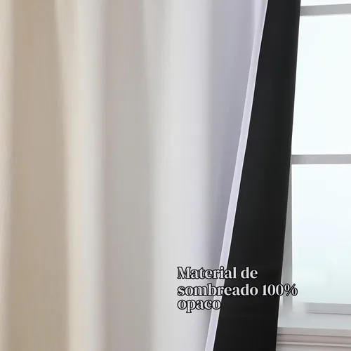 Vista 5 de Estelar Textiler Cortinas oscurecedoras beige y blanco grisáceo de 45 pulgadas de largo, cortinas graduadas con bloqueo de luz para baño, cortinas