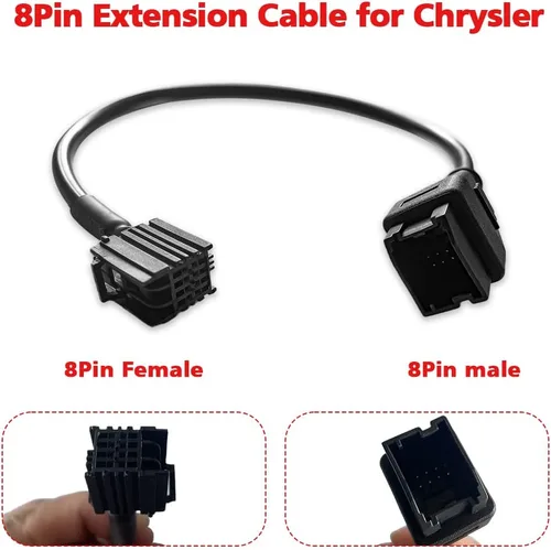 Vista 2 de Obd2 Cable 12 8 Cable adaptador de extensión para DS808 Maxisys MS905 MS906 MS908 Pro Maxisys Elite Scanner Tool, cable de derivación de seguridad