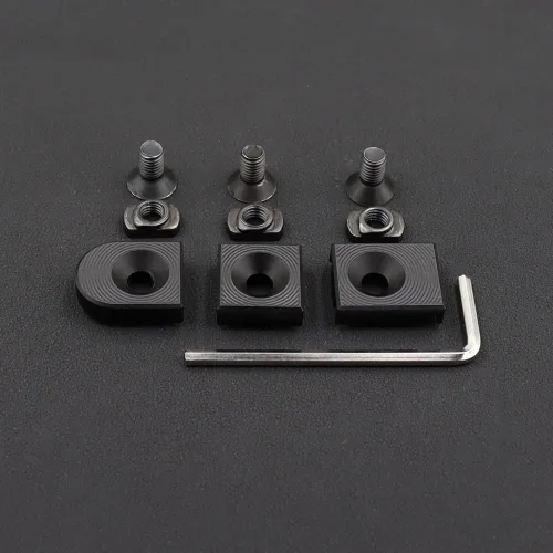 Vista 3 de Mlok Weapon - Guías de cables de interruptor de presión láser y luz de aluminio, paquete de 3, negro/bronceado
