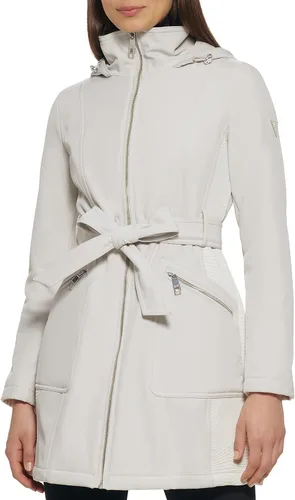 Vista 3 de GUESS Softshell Coat Casual Transitional Jacket for Women Fall to Winter Wardrobe