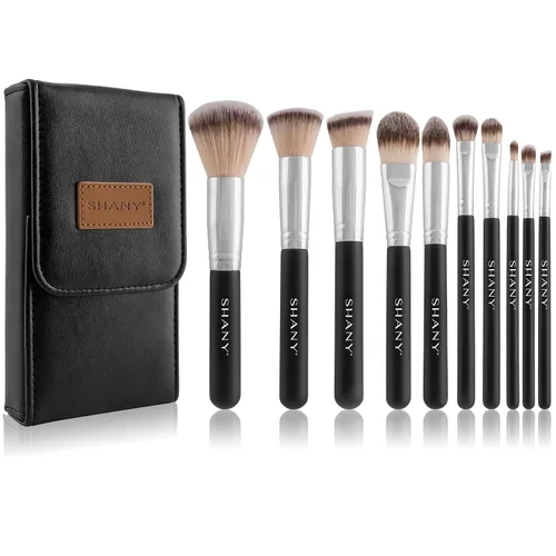 Vista 4 de SHANY Juego de brochas de maquillaje 8 piezas esenciales para maquillaje profesional, sin estuche