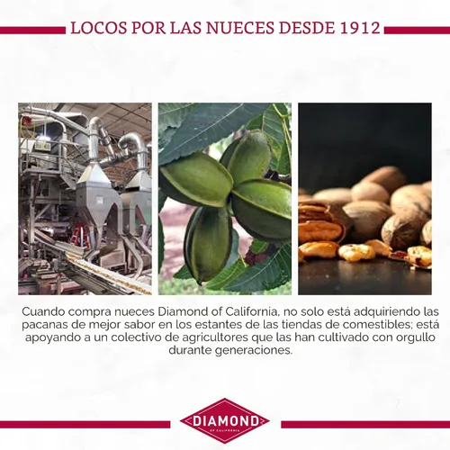 Vista 4 de Nueces pecanas picadas Diamond of California 8 oz