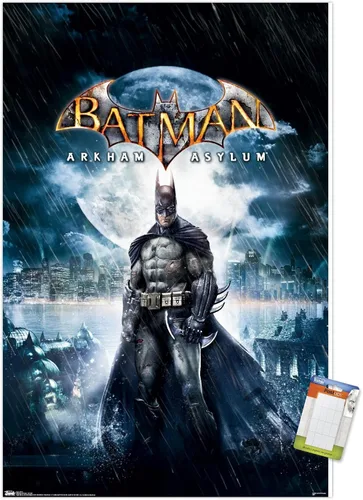 Vista 11 de Trends International DC Comics VIdeo Game - Arkham Asylum - Póster de pared de arte clave, 14.725 x 22.375 pulgadas, versión enmarcada de madera